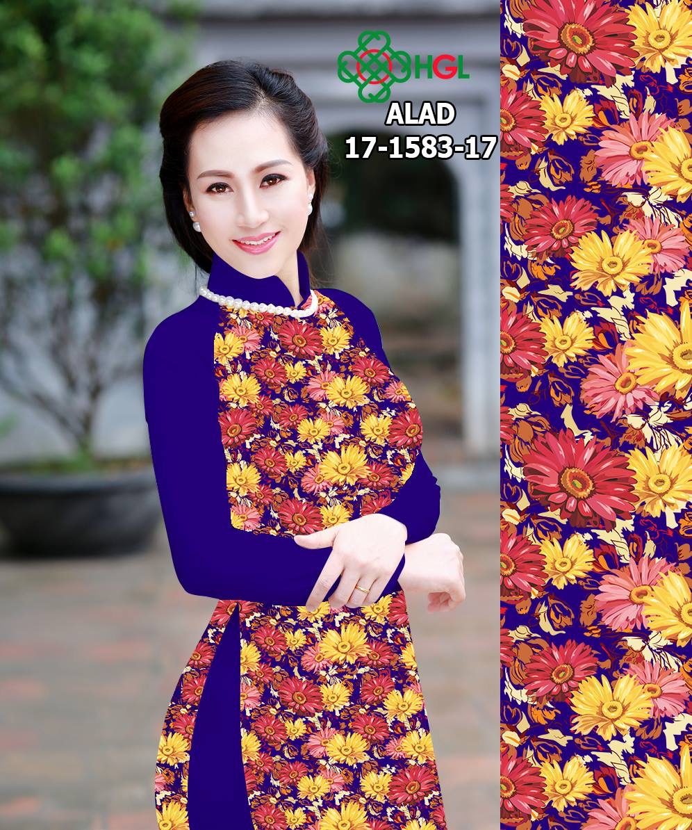 Vải áo dài hoa nhí ALAD 17-1583