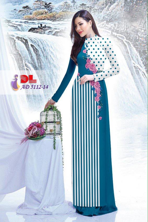 Vải áo dài hoa và bi DLAD-5112 - Ảnh 25