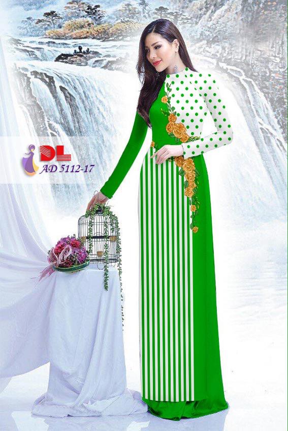 Vải áo dài hoa và bi DLAD-5112 - Ảnh 22
