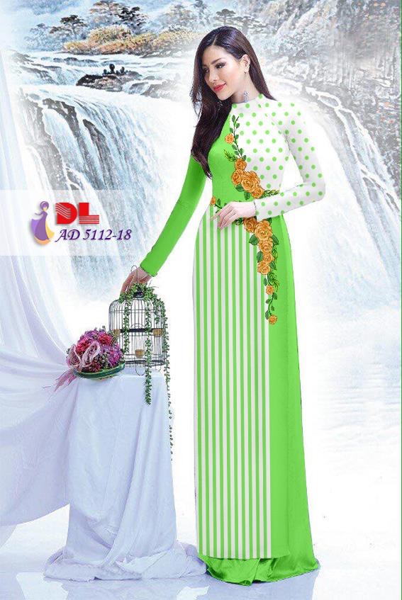 Vải áo dài hoa và bi DLAD-5112 - Ảnh 21