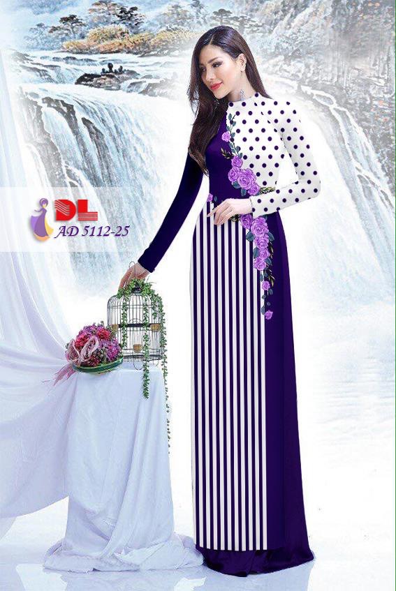 Vải áo dài hoa và bi DLAD-5112 - Ảnh 14