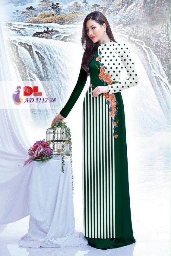 Vải áo dài hoa và bi DLAD-5112 - Ảnh 11