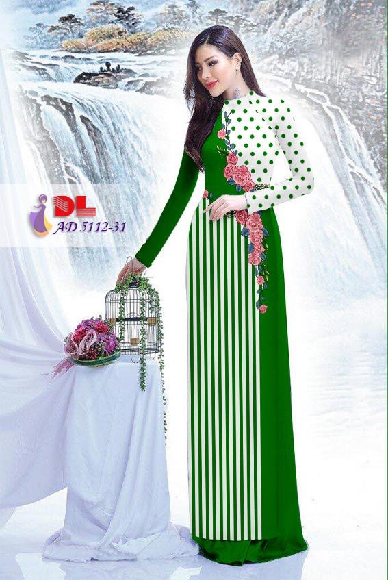 Vải áo dài hoa và bi DLAD-5112 - Ảnh 8