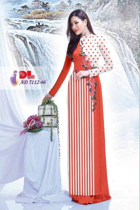 Vải áo dài hoa và bi DLAD-5112 - Ảnh 5