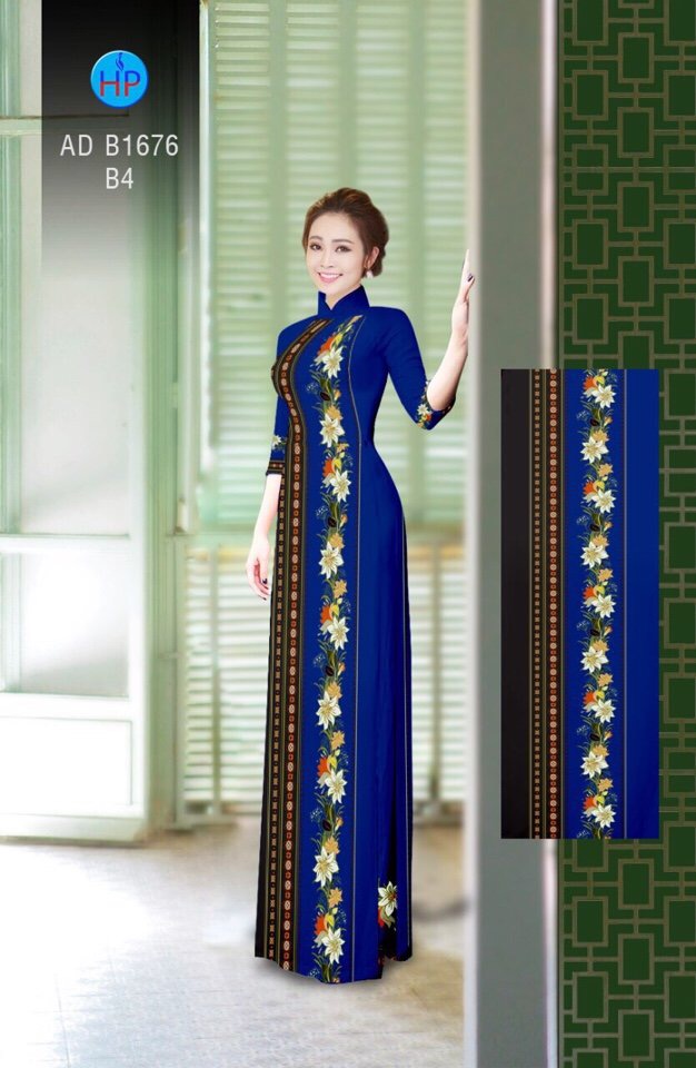Vải áo dài hoa văn AD B1676 - Ảnh 19