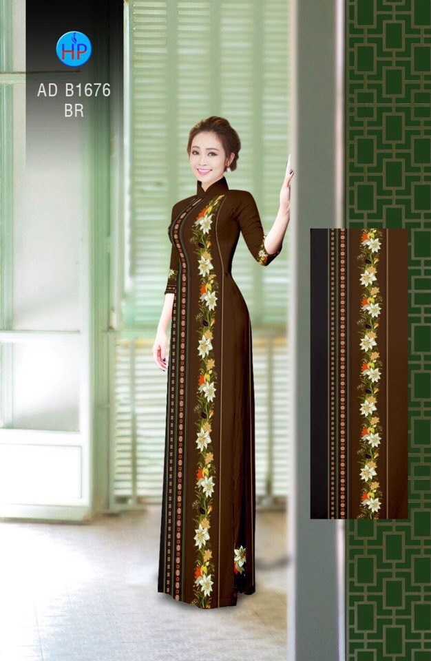 Vải áo dài hoa văn AD B1676 - Ảnh 18