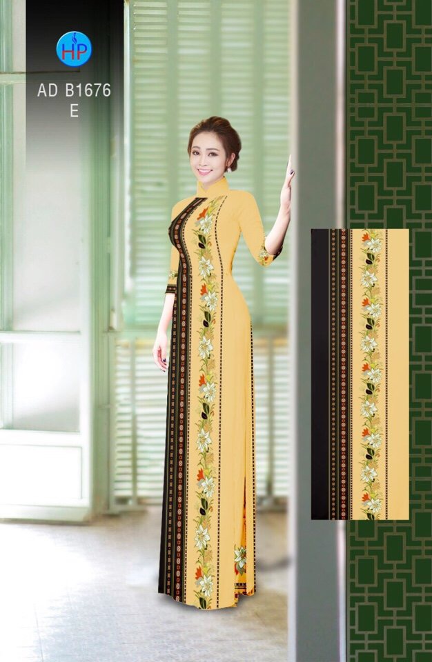 Vải áo dài hoa văn AD B1676 - Ảnh 17