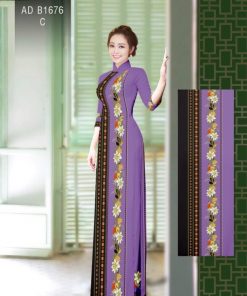Vải áo dài hoa văn AD B1676