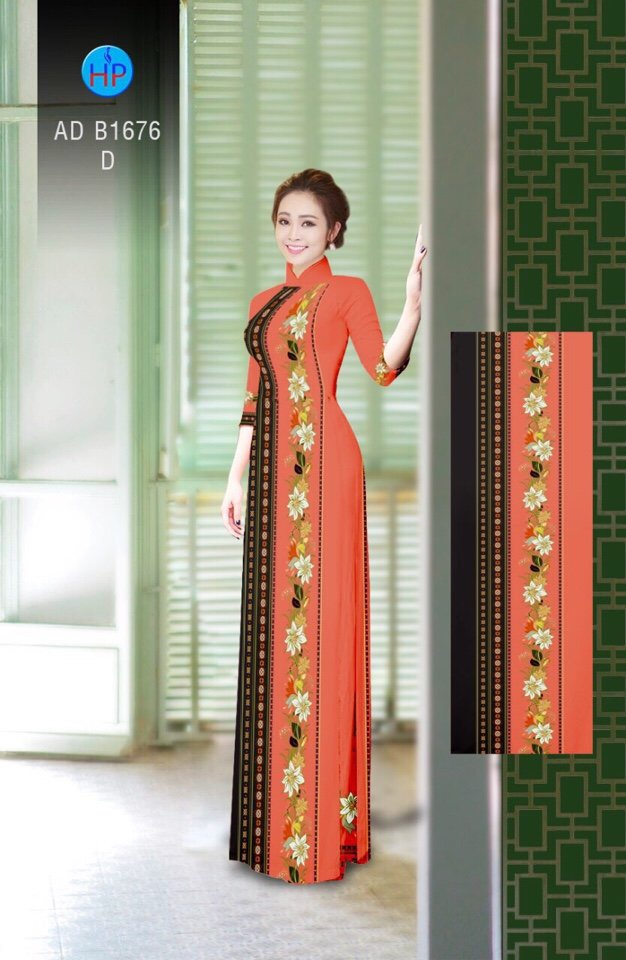 Vải áo dài hoa văn AD B1676 - Ảnh 14