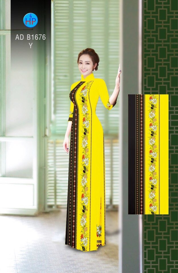 Vải áo dài hoa văn AD B1676 - Ảnh 13