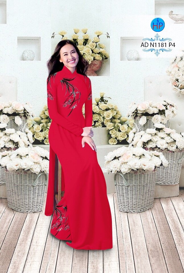 Vải áo dài hoa cỏ AD N1181 - Ảnh 17