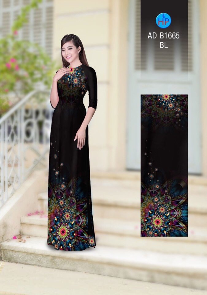 Vải áo dài hoa ảo 3d AD B1665 - Ảnh 19