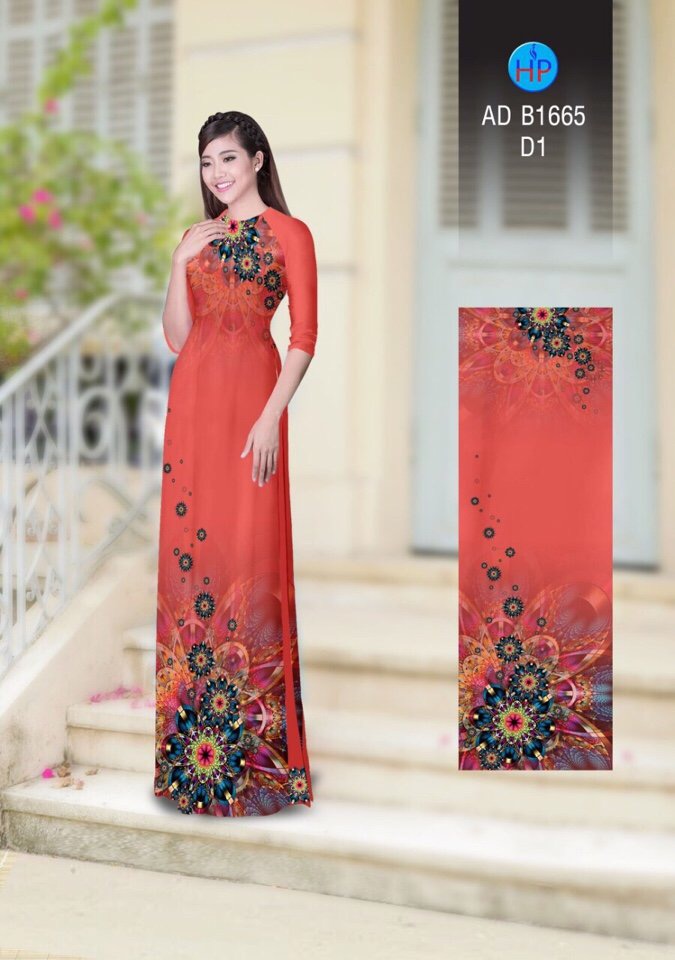 Vải áo dài hoa ảo 3d AD B1665 - Ảnh 17