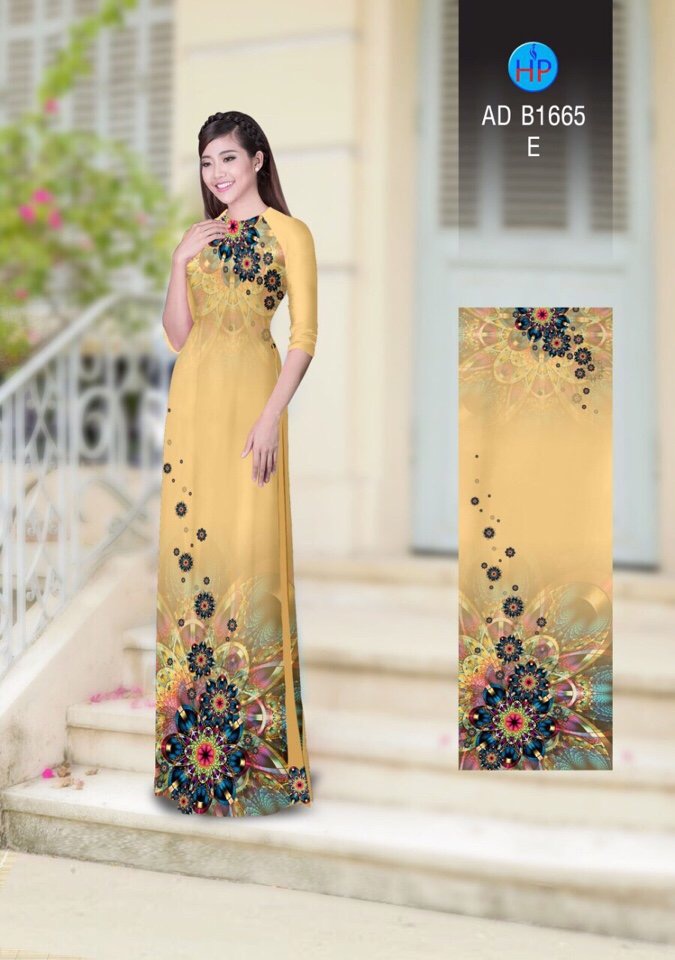 Vải áo dài hoa ảo 3d AD B1665 - Ảnh 16