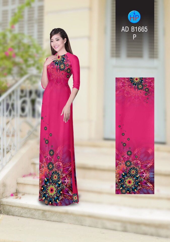 Vải áo dài hoa ảo 3d AD B1665 - Ảnh 14