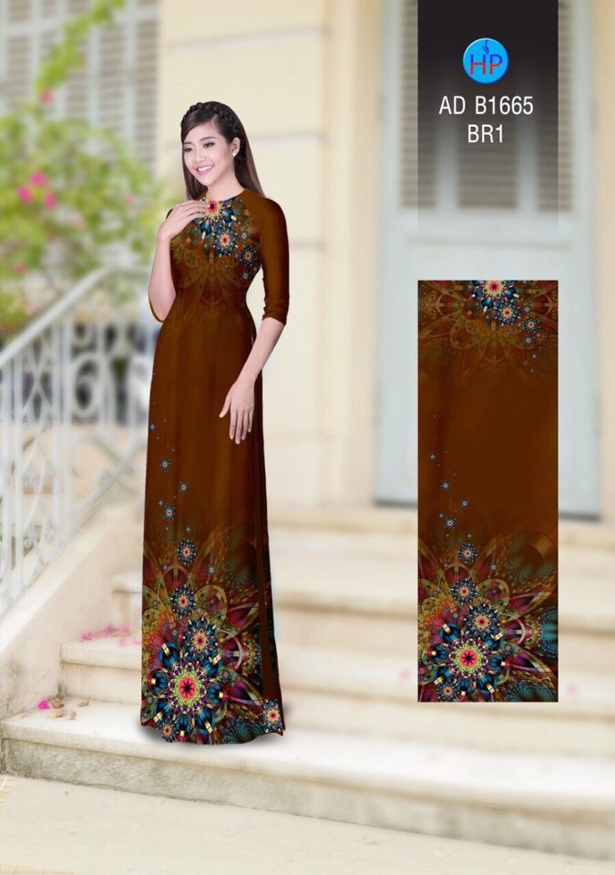 Vải áo dài hoa ảo 3d AD B1665 - Ảnh 13