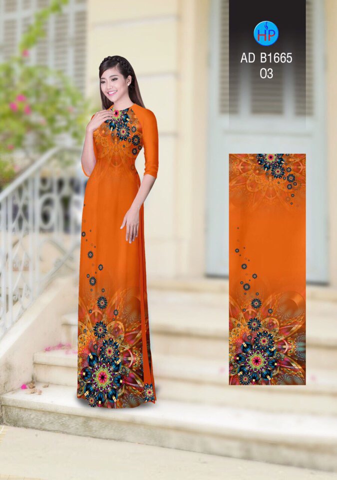 Vải áo dài hoa ảo 3d AD B1665 - Ảnh 12