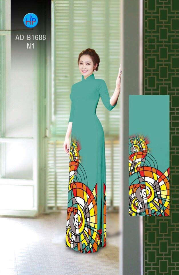 Vải áo dài hoa văn AD B1688 - Ảnh 3