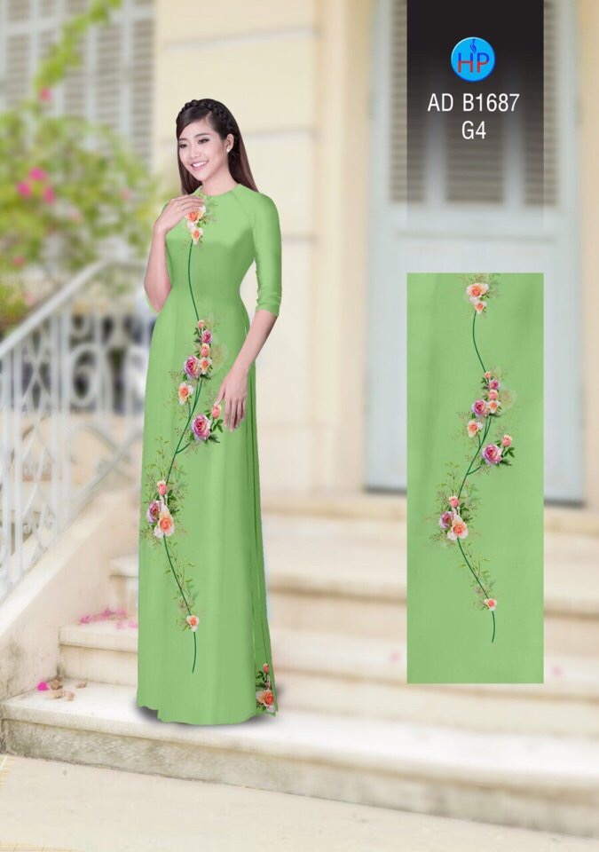 Vải áo dài hoa hồng AD B1687 - Ảnh 18