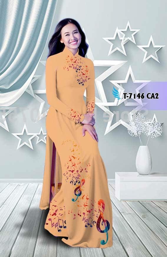 Vải áo dài nốt nhạc T-7146 - Ảnh 2