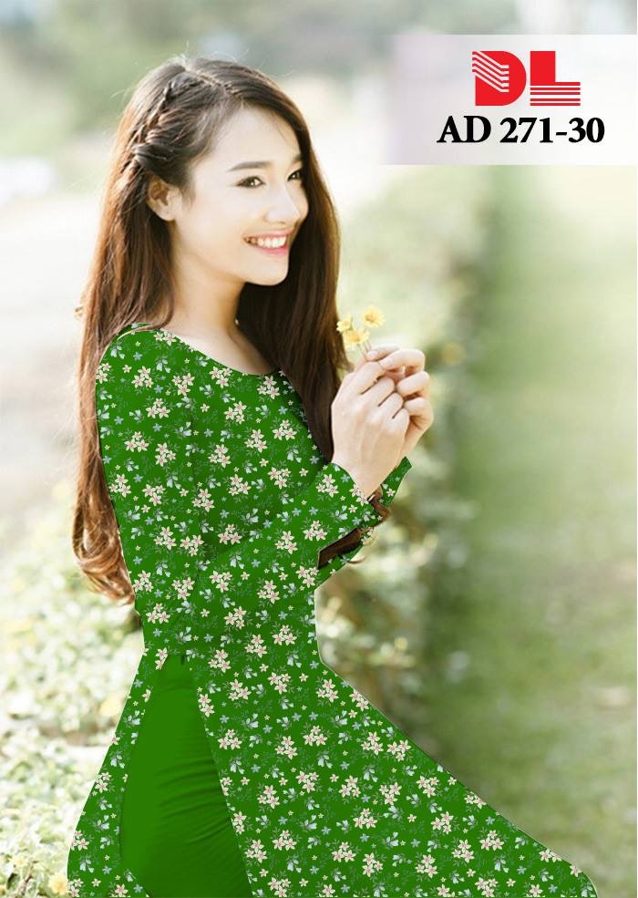 Vải áo dài hoa nhí DLAD-271 - Ảnh 8