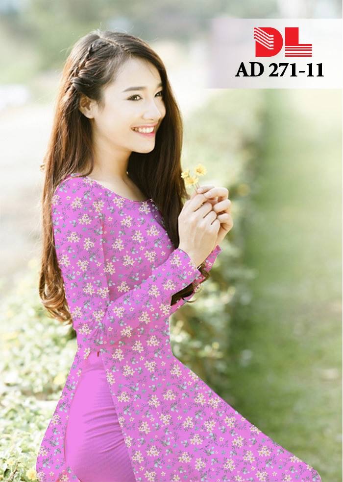 Vải áo dài hoa nhí DLAD-271 - Ảnh 26