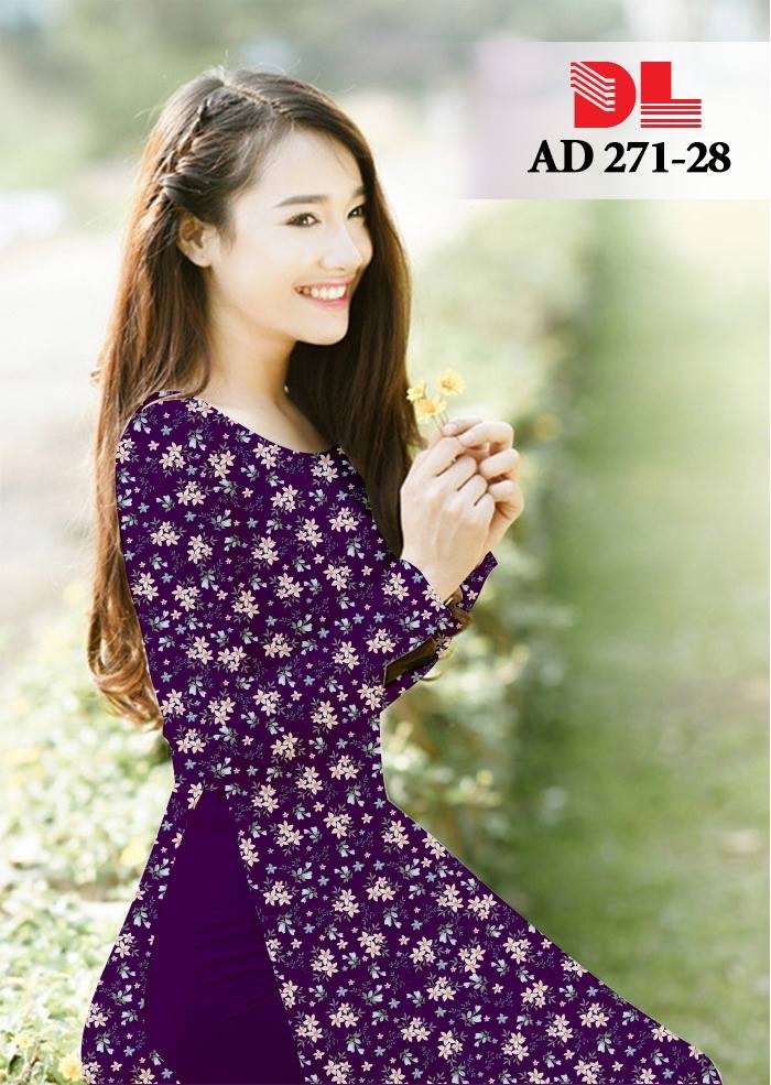 Vải áo dài hoa nhí DLAD-271 - Ảnh 10