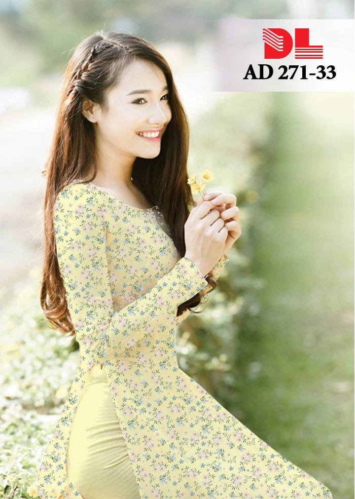 Vải áo dài hoa nhí DLAD-271 - Ảnh 5
