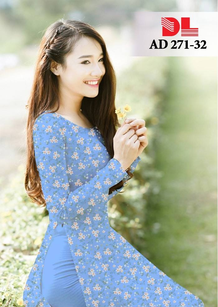 Vải áo dài hoa nhí DLAD-271 - Ảnh 6