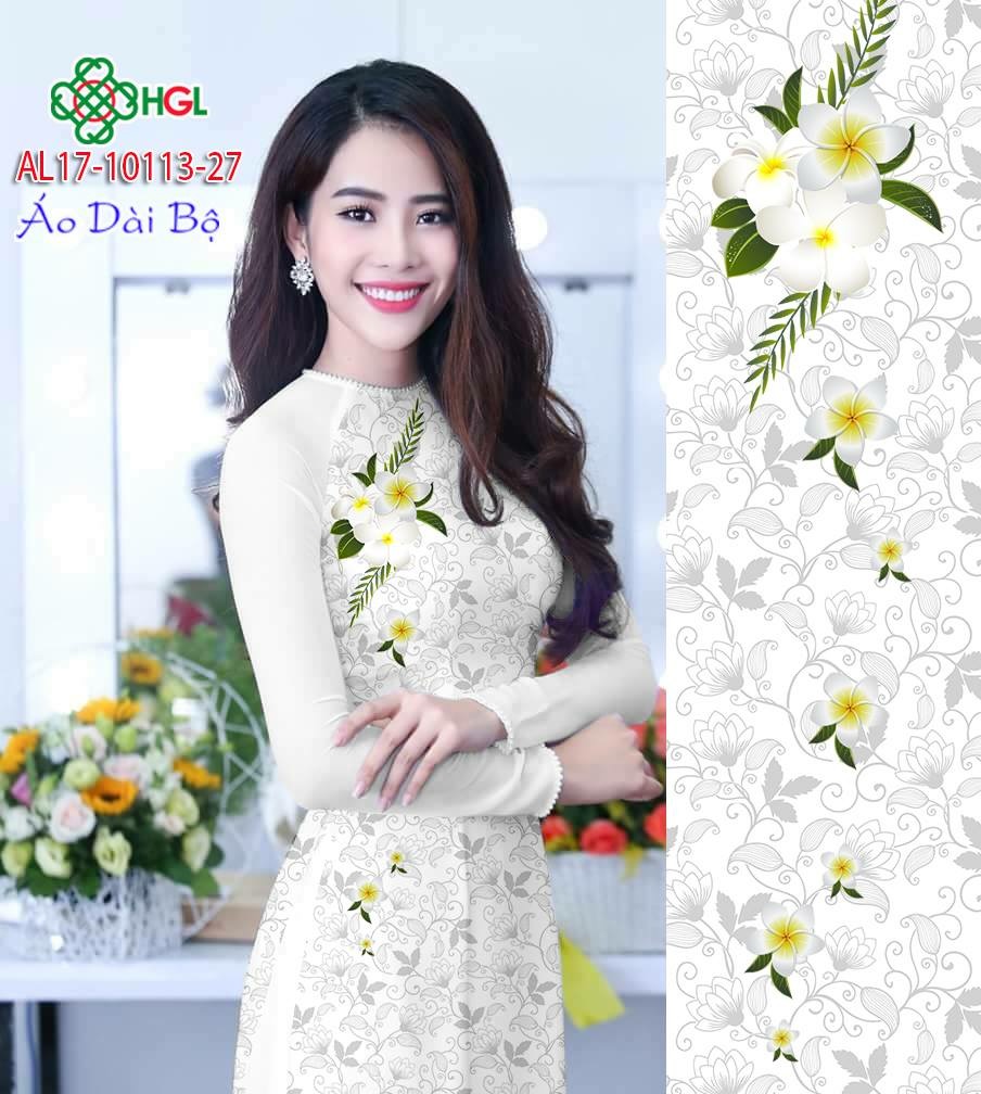 Vải áo dài hoa sứ AL17-10113 - Ảnh 5