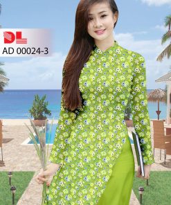 Vải áo dài hoa nhí DLAD-00024