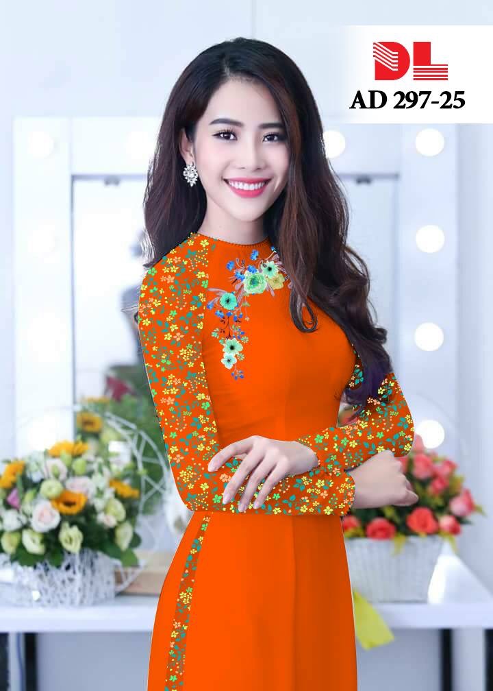 Vải áo dài hoa 3d DLAD-297 - Ảnh 22