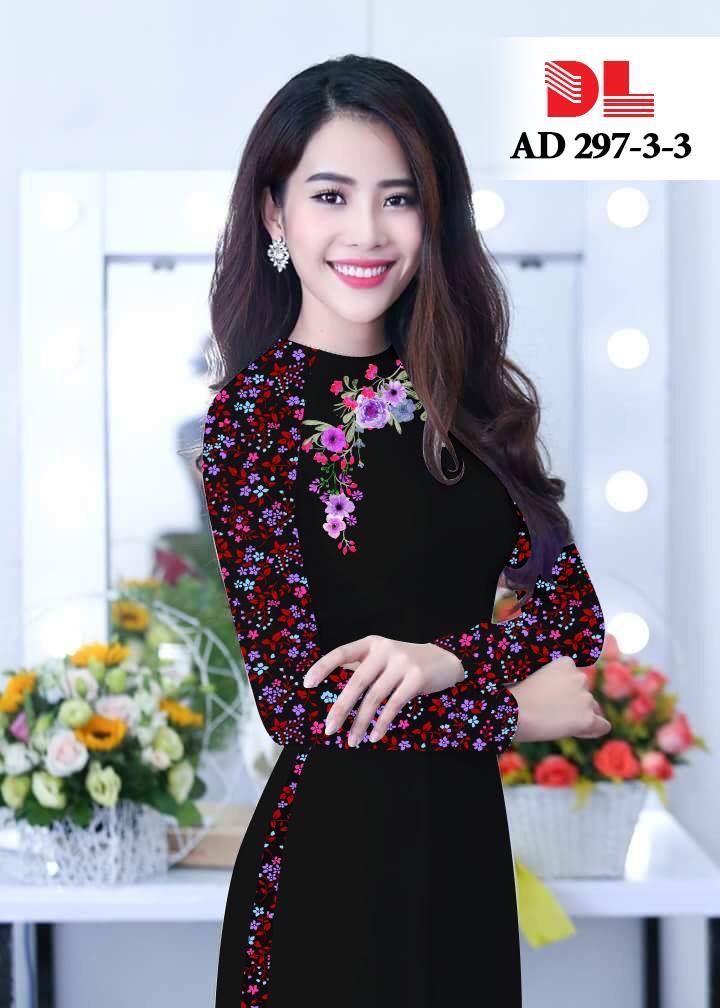 Vải áo dài hoa 3d DLAD-297 - Ảnh 12