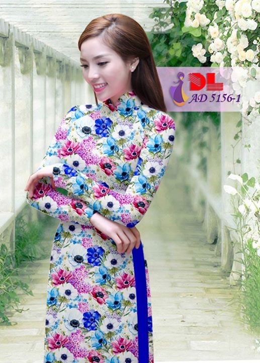 vải áo dài hoa nhí DLAD-5156 - Ảnh 21