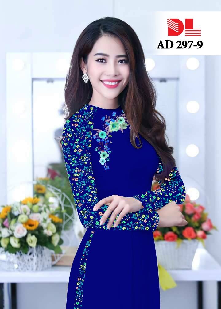 Vải áo dài hoa 3d DLAD-297 - Ảnh 6