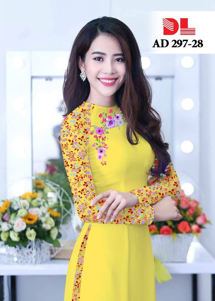 Vải áo dài hoa 3d DLAD-297 - Ảnh 19