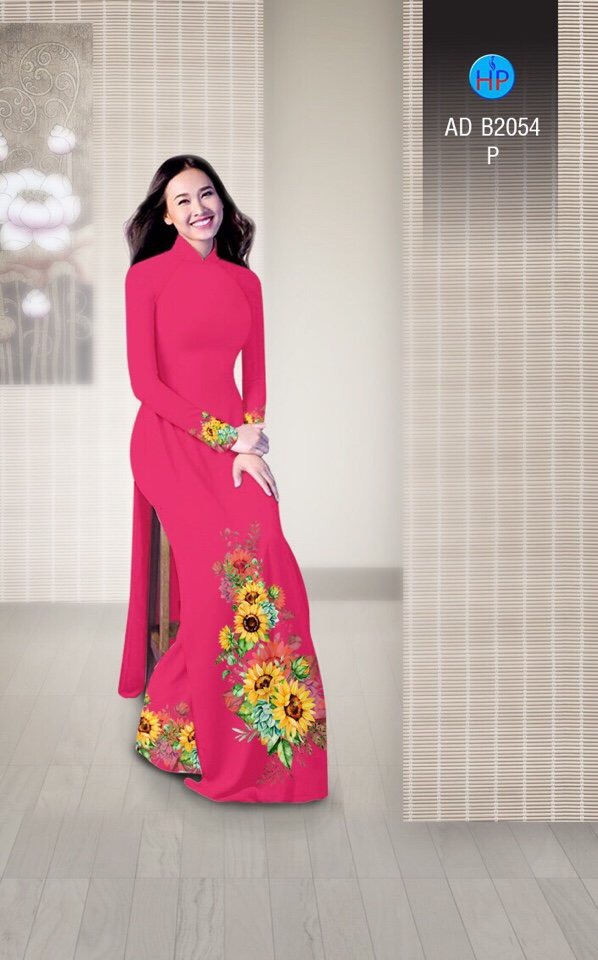 Vải áo dài hoa hướng dương AD B2054 - Ảnh 13