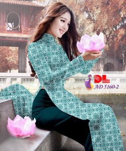 Vải áo dài họa tiết nền gạch bông DLAD-5160