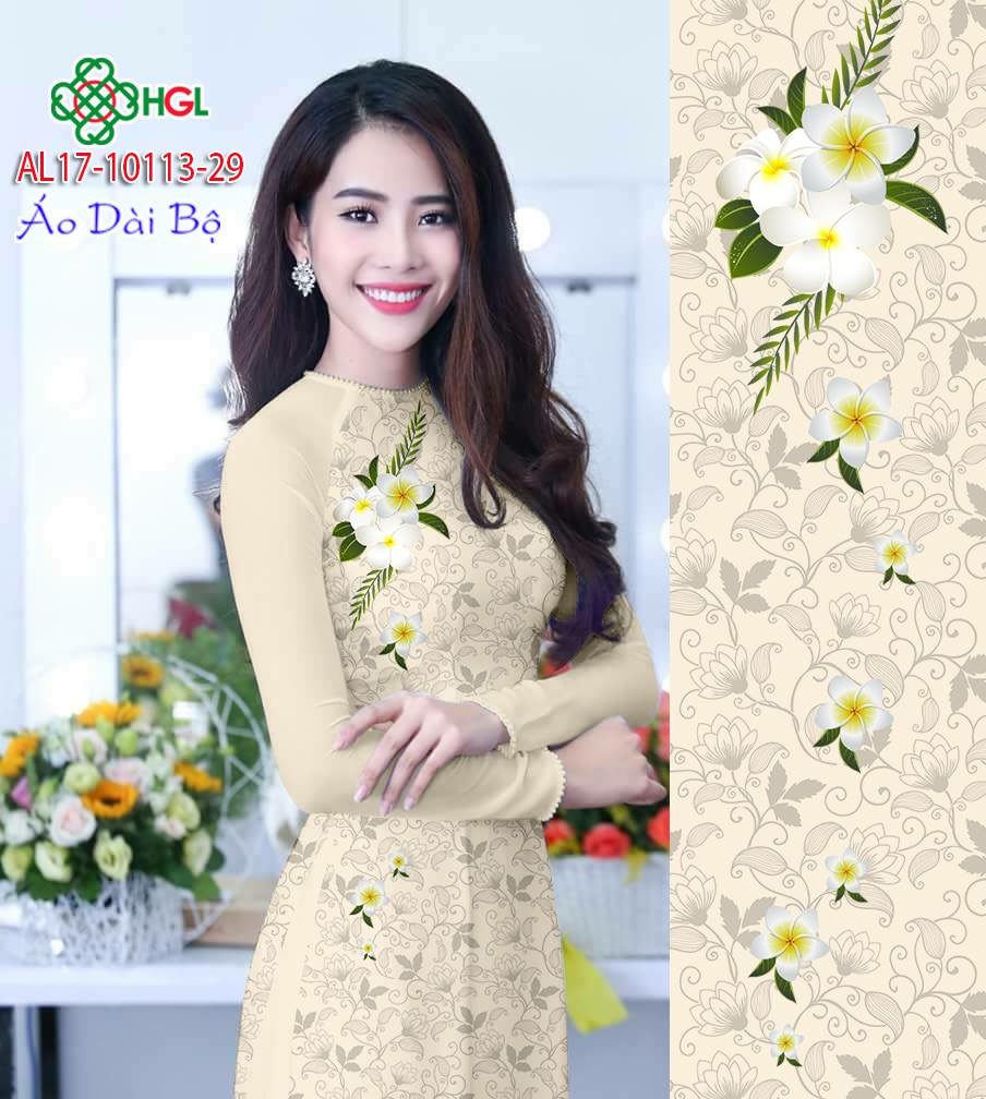 Vải áo dài hoa sứ AL17-10113 - Ảnh 4