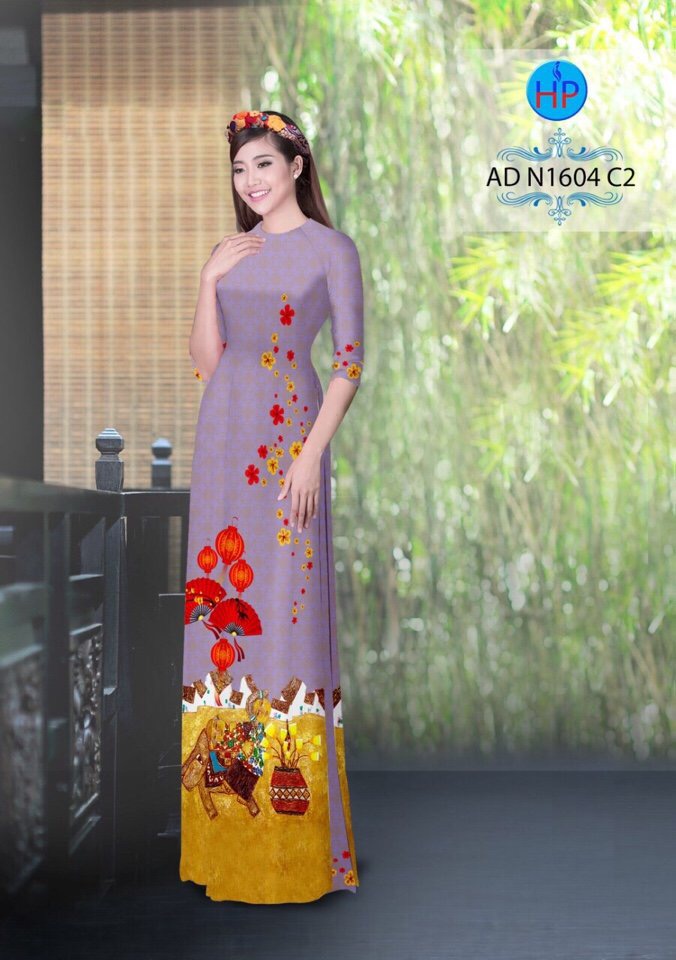 Vải áo dài ngày tết AD N1604 - Ảnh 9