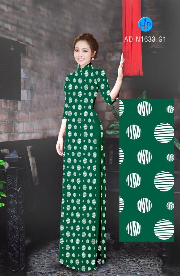 Vải áo dài chấm bi AD N1633 - Ảnh 17