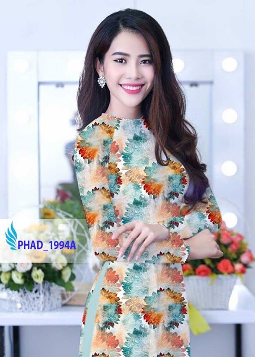 Vải áo dài hoa văn nguyên áo PHAD-1994 - Ảnh 9