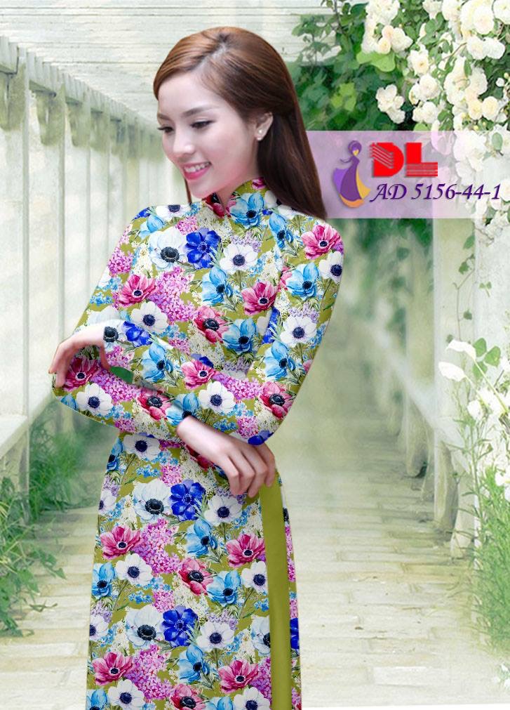 vải áo dài hoa nhí DLAD-5156 - Ảnh 10