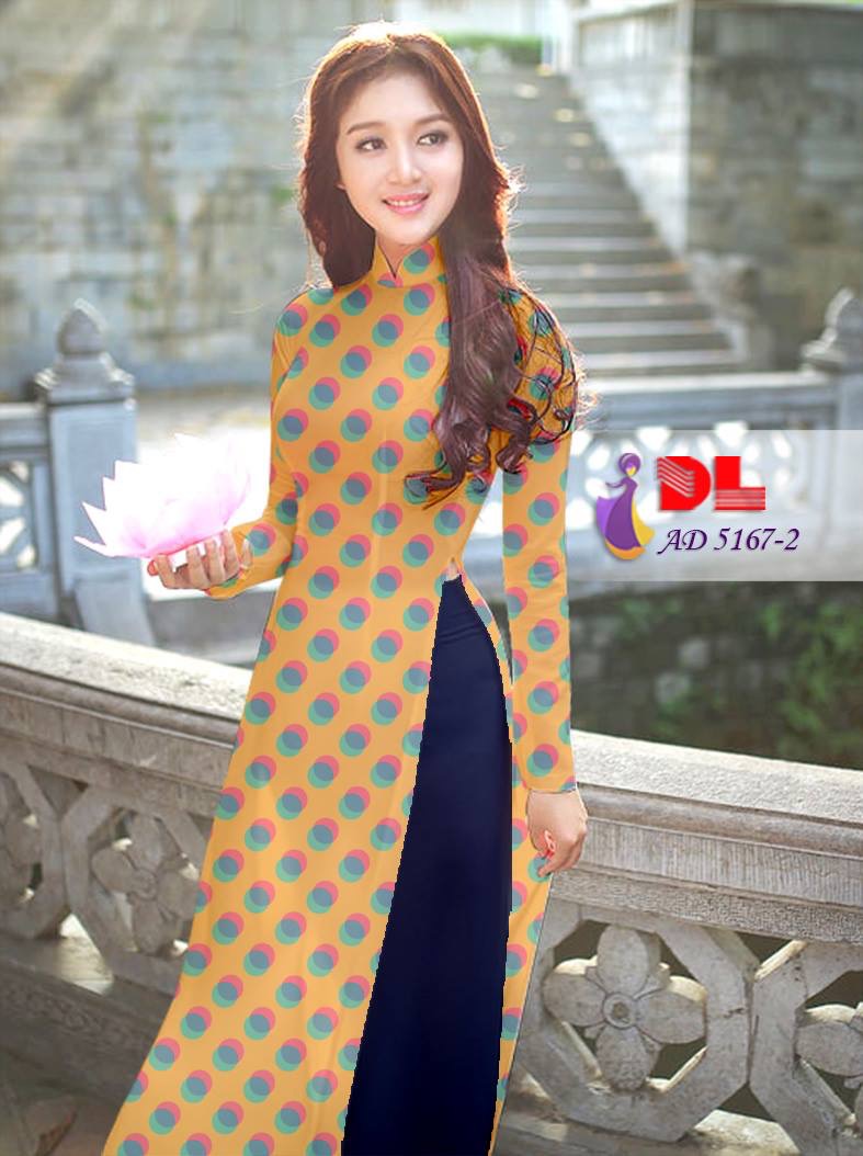 Vải áo dài chấm bi DLAD-5167 - Ảnh 6