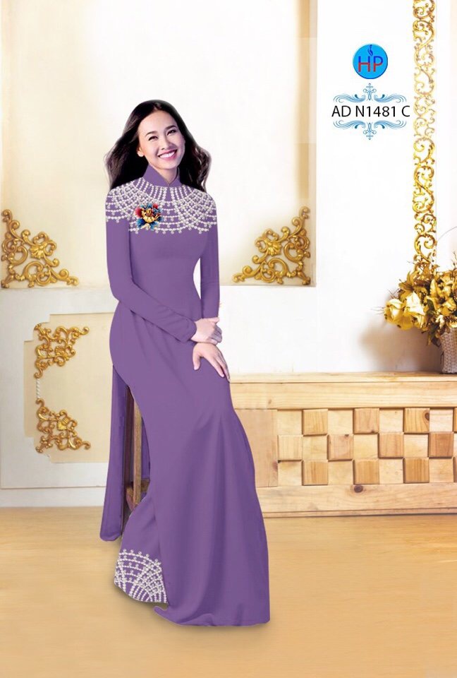 Vải áo dài hoa văn AD N1481 - Ảnh 8