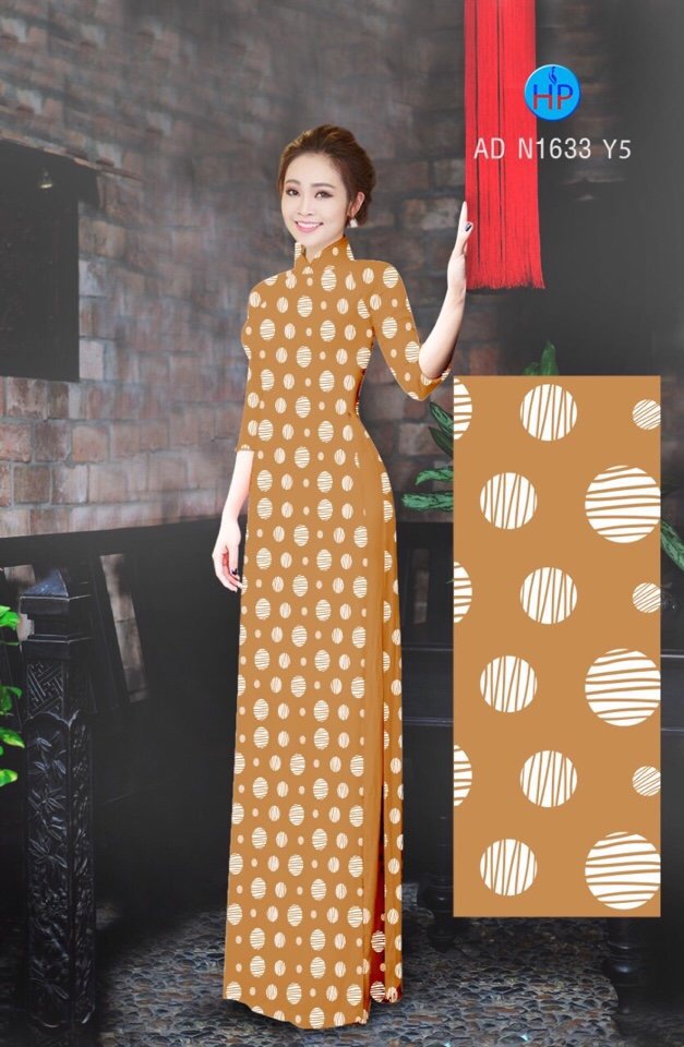 Vải áo dài chấm bi AD N1633 - Ảnh 11