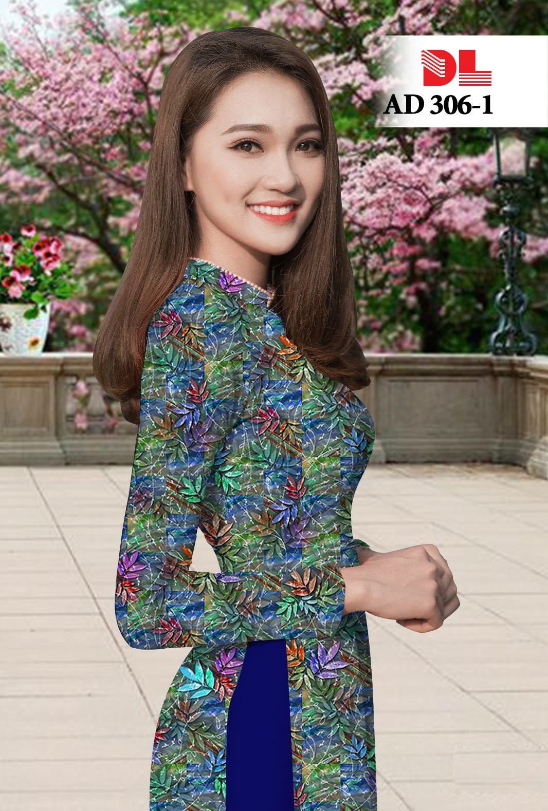 Vải áo dài hoa nguyên áo DLAD-306 - Ảnh 10
