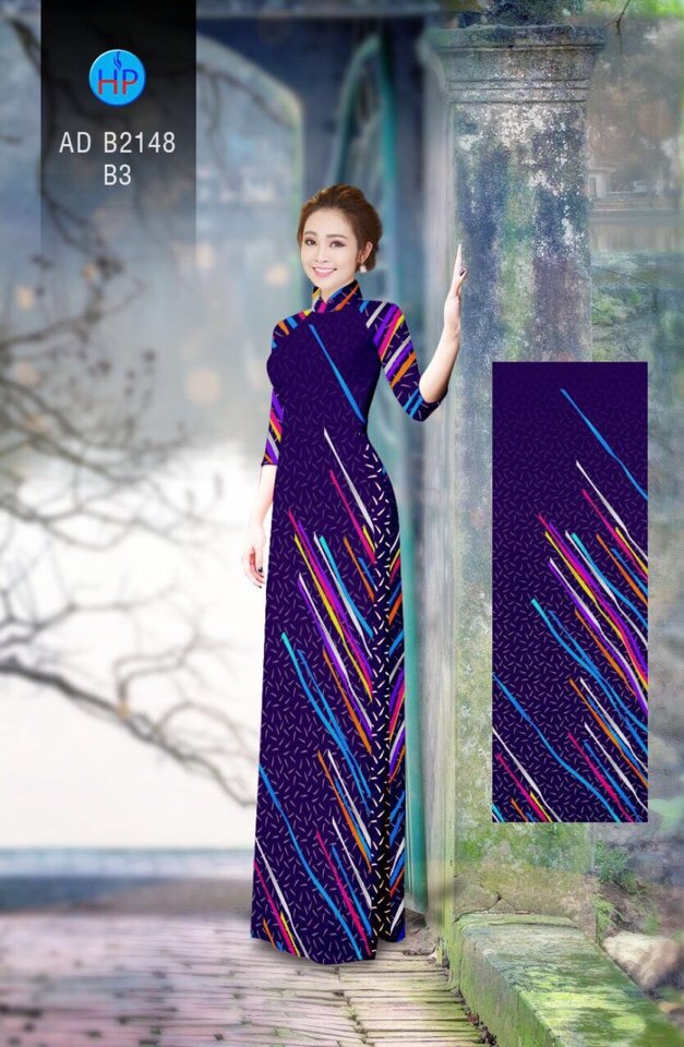 Vải áo dài lập thể AD B2148