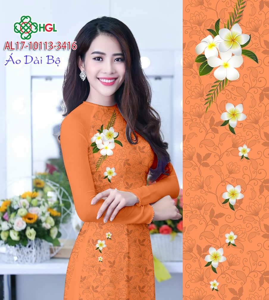 Vải áo dài hoa sứ AL17-10113 - Ảnh 2
