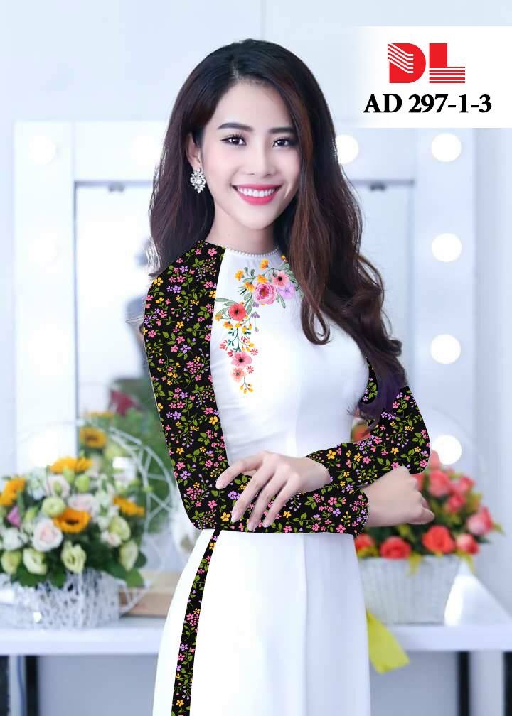 Vải áo dài hoa 3d DLAD-297 - Ảnh 18